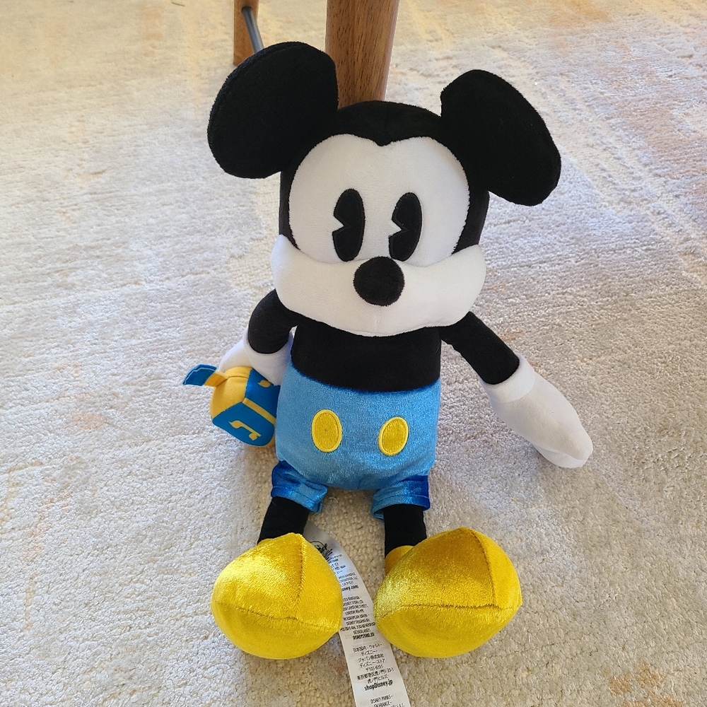 Disney Mickey Mouse Hanukkah Soft Plush with Dreidel size 14"